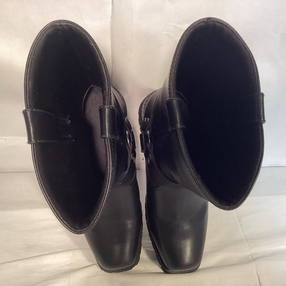Dream Apparel Black Motorcycle Boots Men’s Size 12 - Picture 11 of 13